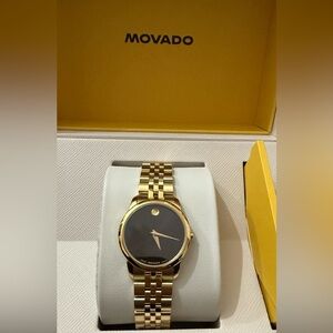 Movado Museum Classic Gold Timepiece.